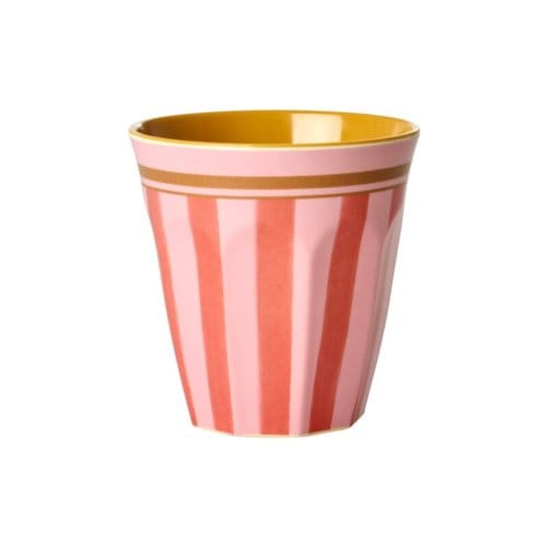 Rice melamine beker met strepen, roze, 250 ml