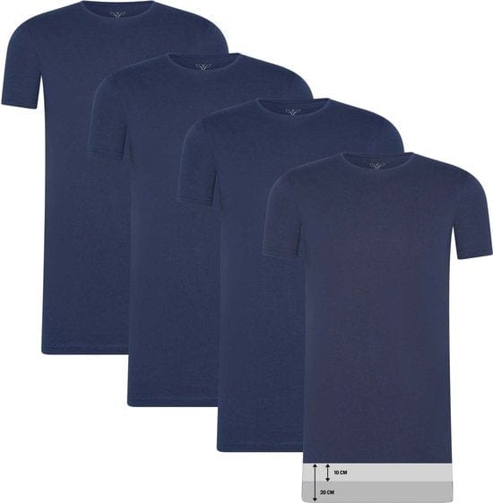 Cappuccino Italia - Heren Tee SS 4-Pack T-shirts - Blauw - Maat S