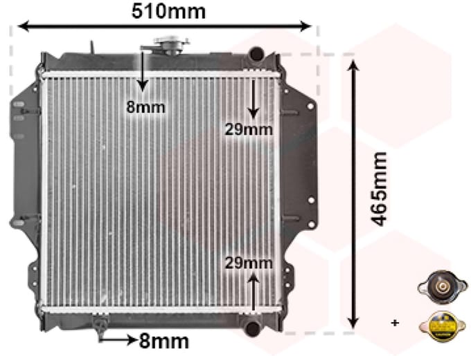 Van Wezel - RADIATOR VOOR SUZUKI SAMURAI 1981-1998 17700083001