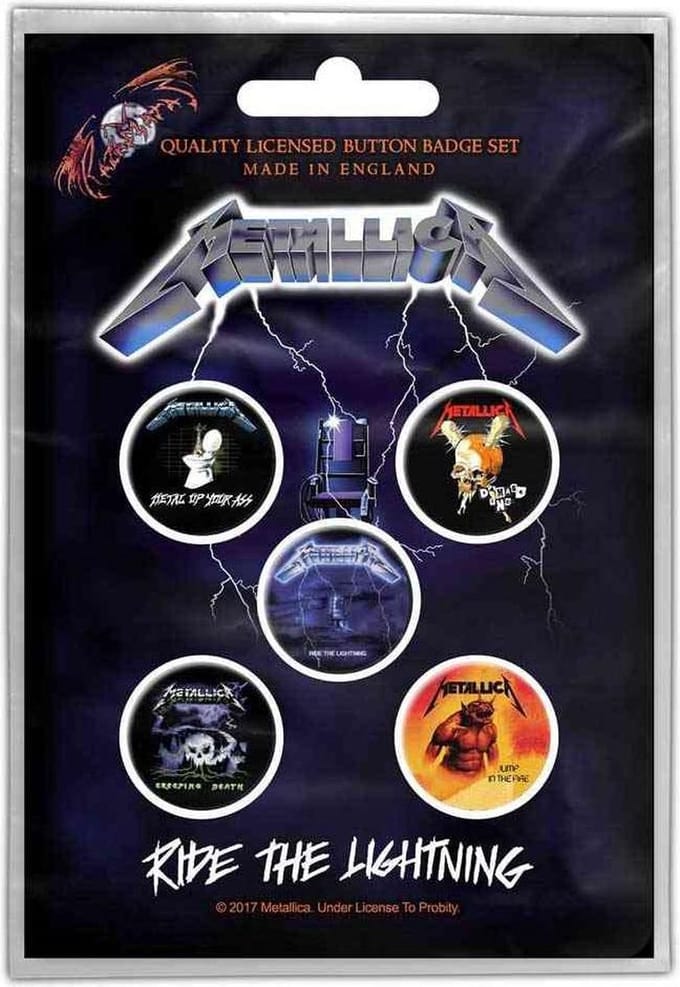 Metallica Ride The Lightning Unisex Badge - meerkleurig - Standard