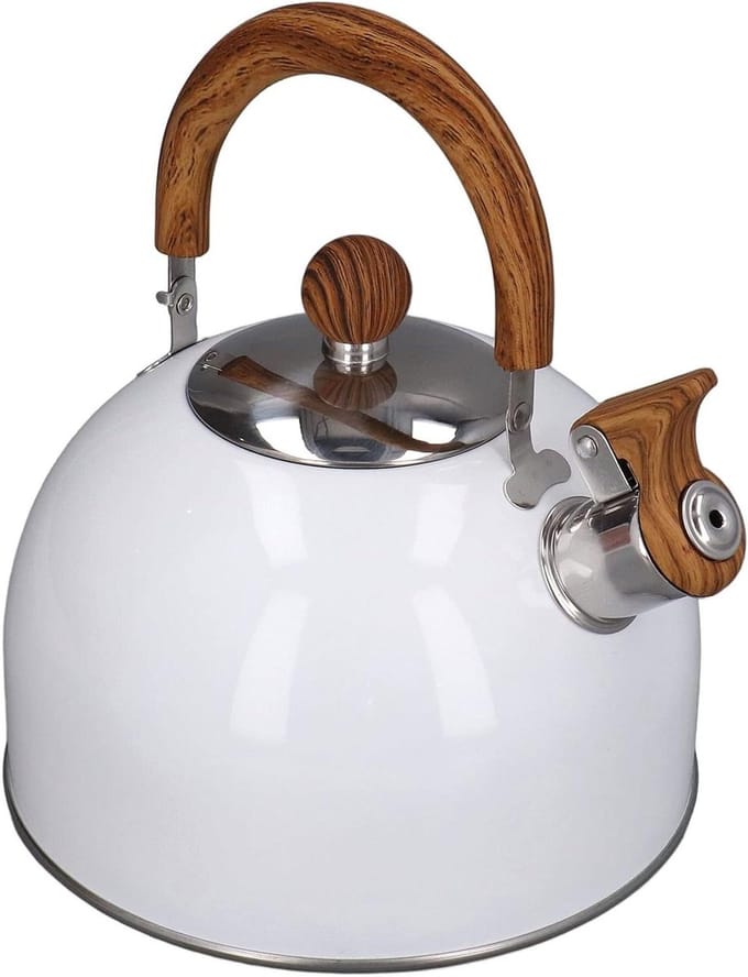 Geklokte Waterkoker - Kookpan - Water Koken - Snelle Verwarming - 2.5L Capaciteit - Wit