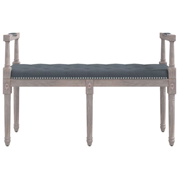 vidaXL - Bankje - 110x40x70 - cm - fluweel - donkergrijs