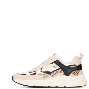 Posh by Poelman CARO Dames Sneaker - Beige met combinatie