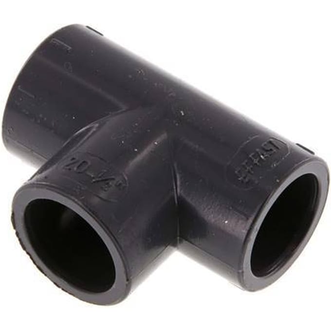 PVC T-stuk fitting Lijmmof 20x27mm [5 stuks]