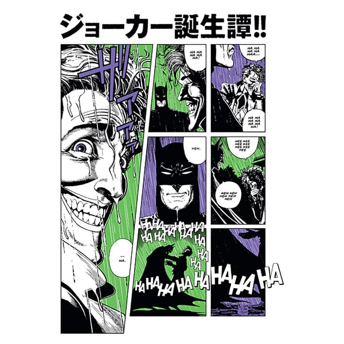 Joker Manga-ha-ha Sweatshirt - White - S - Wit