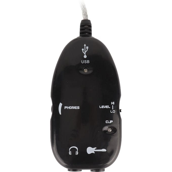 USB Gitaarkabel Compatibel MP3 WAV AIFF Audiokabel Recorder Connector voor Laptops Computer black