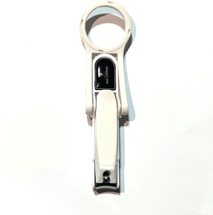 ClipMag 1+1 stuks Nagelknippers met Vergrootglas ( Wit Kleur )
