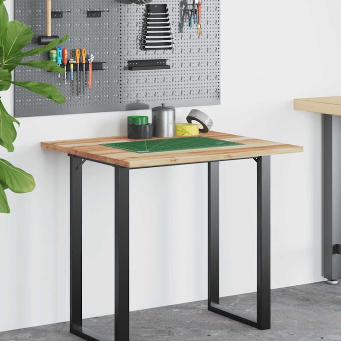 vidaXL - Bureaublad - met - olieafwerking - 80x60x2 - cm - massief - acaciahout