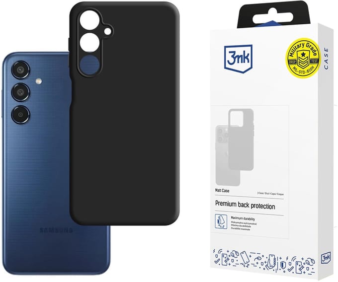 Hoesje voor Samsung Galaxy M35 5G - 3mk Matt Case Zwart