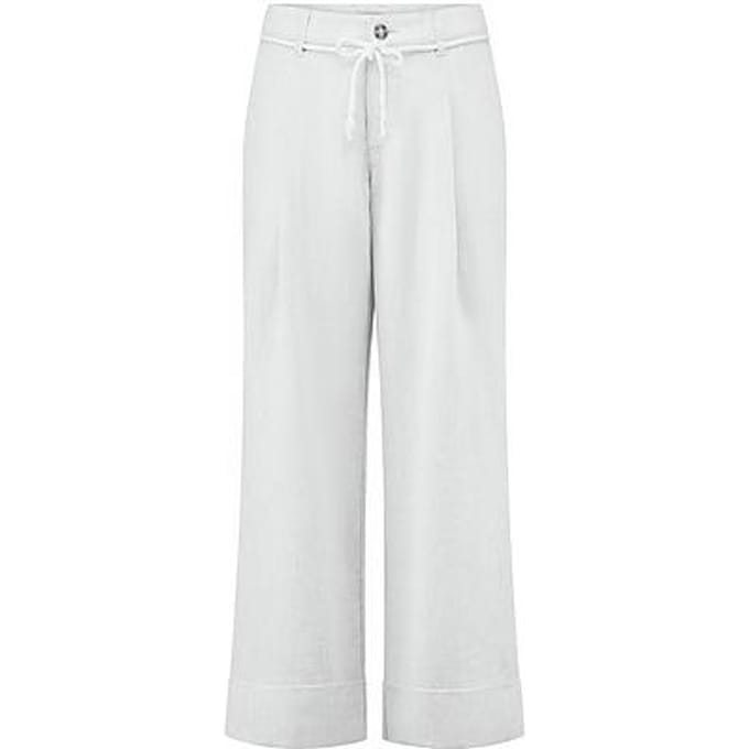 Wide Fit-7/8-broek Van Peter Hahn wit