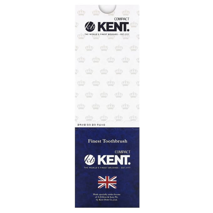 Kent, brosse à dents ultra douce, compacte, 6 brosses à dents blue