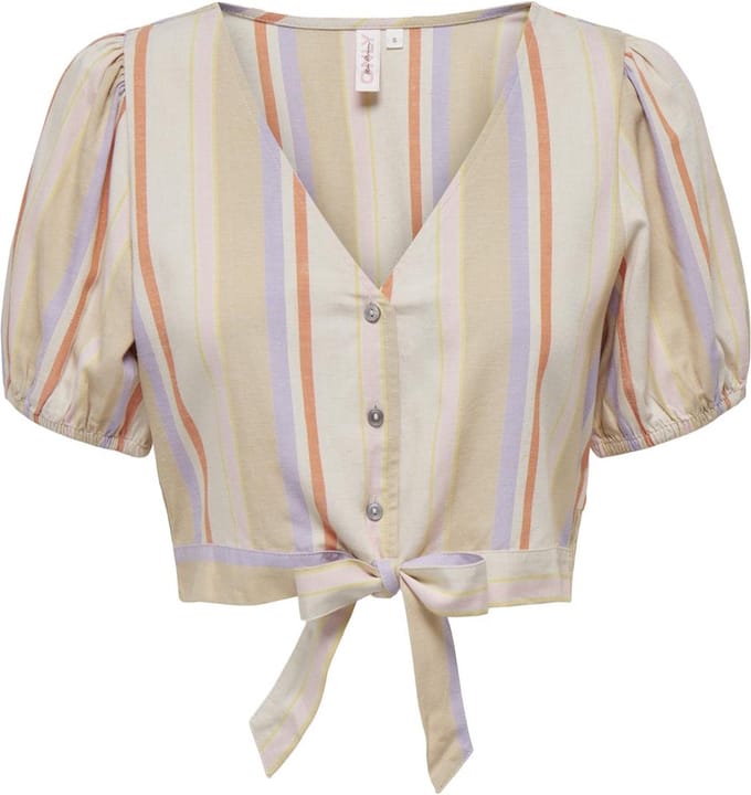 ONLY - ONLTINE SS KNOT BUTTON TOP LIFE CS - Dames - Blouses