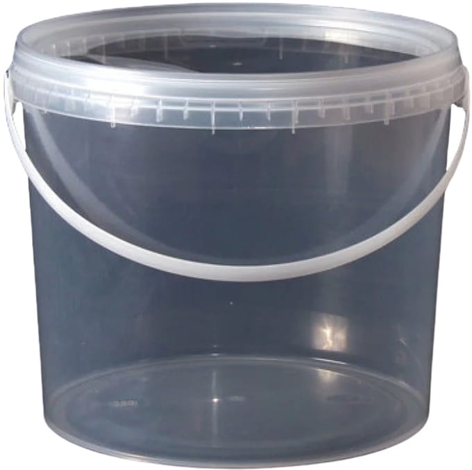 Oswalt - 2,5 Liter - Transparante emmers met deksel (100 stuks)