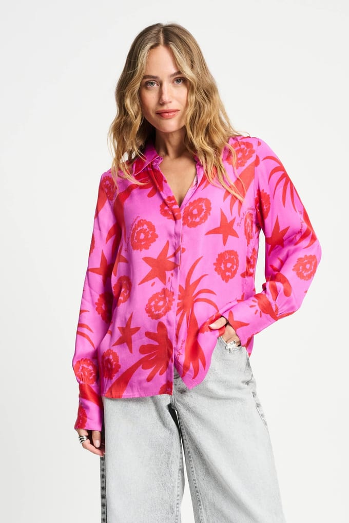 POM Amsterdam Blouse - Splashing Fireworks Taglia: 36 | Maglie a manica lunga Outlet | Donna