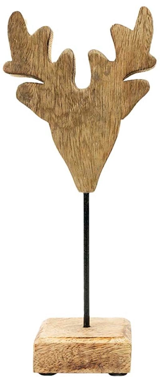 staand hert mango hout h26 d11x7cm