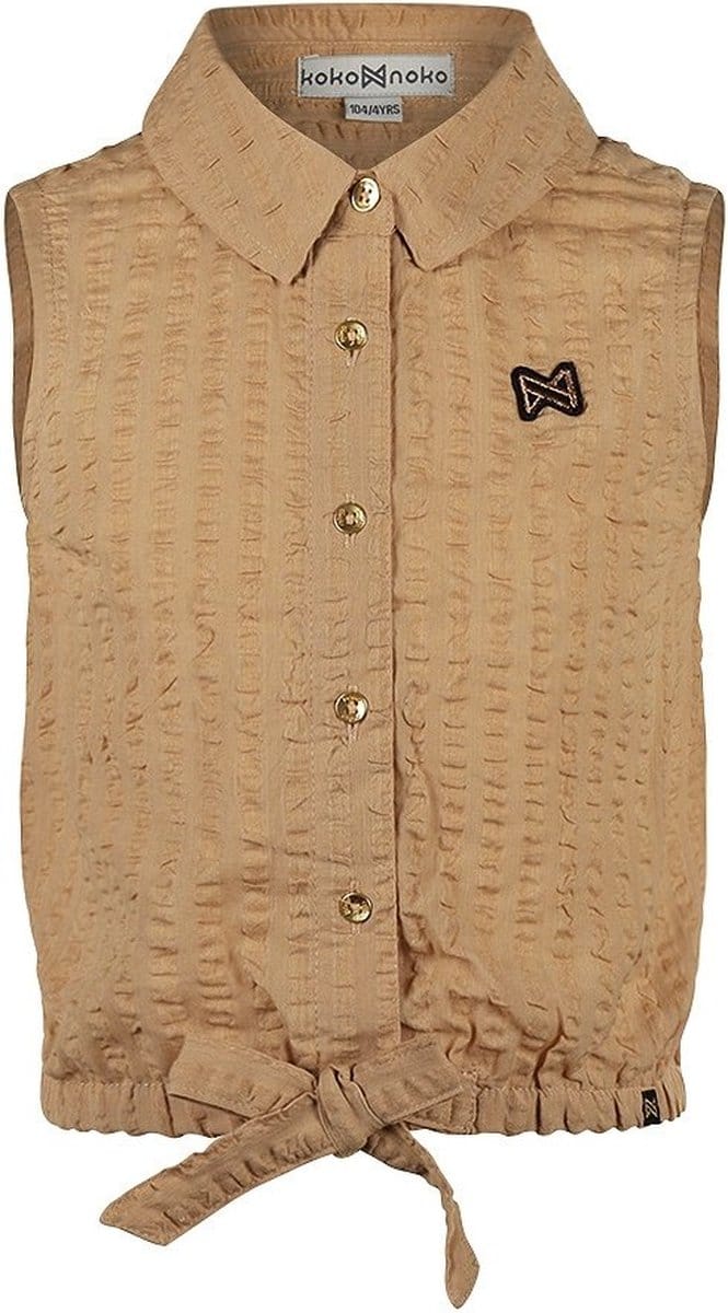 Koko Noko Meisjes Blouse - Sand