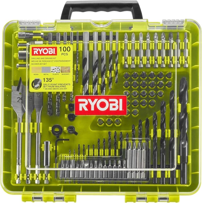 Boor en Bit Set - Gereedschap Accessoires - Klus Klussen - 100 Delig - 17.4 x 10.8 cm