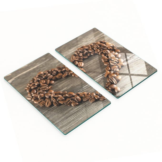 Multifunctionele decoratieve glazen koffieplank in hartvorm 2x30x52 cm