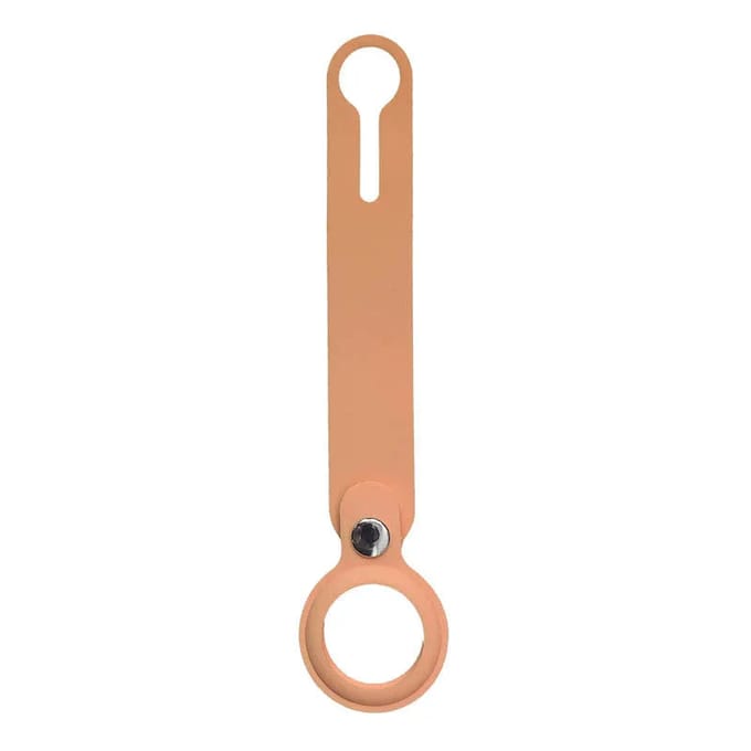Silicone Lus Sleutelhanger - Beige - Geschikt Voor AirTag