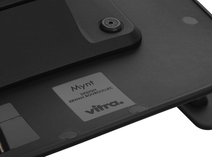 Vitra Mynt bureaudraaistoel - diepzwart - zwart