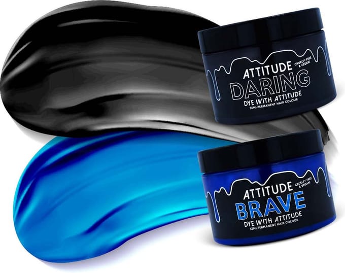 Attitude Hair Dye - SYNTHWAVE Kit Semi permanente haarverf kit - Zwart/Blauw