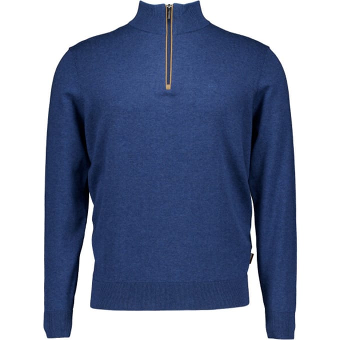 Bugatti Herren Pullover 1/1 Arm  Blauw 7500-15510e