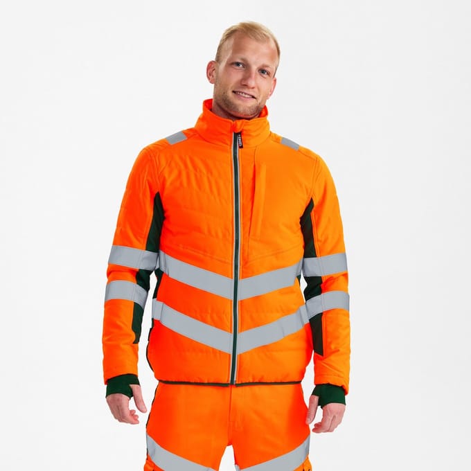 Engel Safety gewatteerde jack 1159-158 - Hi-vis Orange / Green - M
