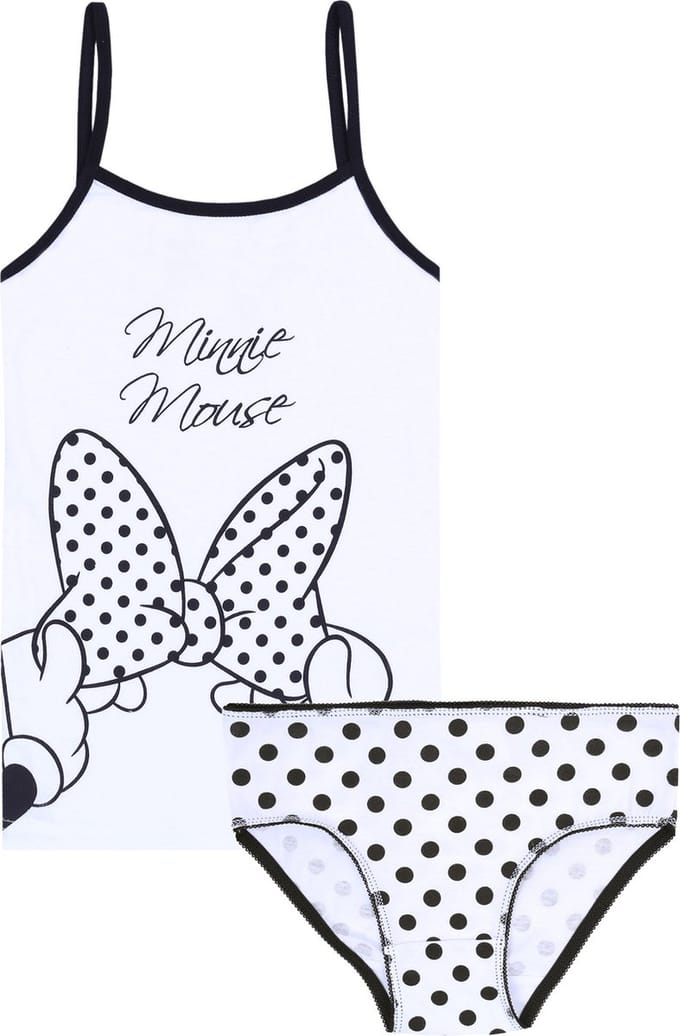 Zwart-wit T-shirt + Minnie-slipje DISNEY