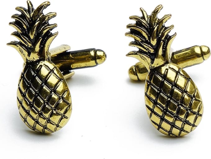 Manchetknopen - Ananas Pineapple Goud