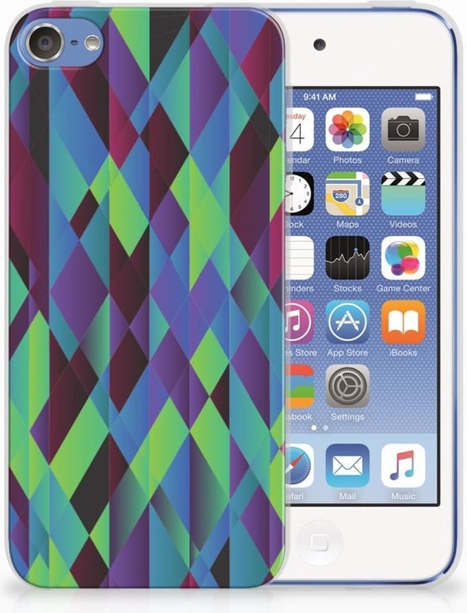 Apple iPod Touch 5 | 6 TPU Hoesje Abstract Green Blue