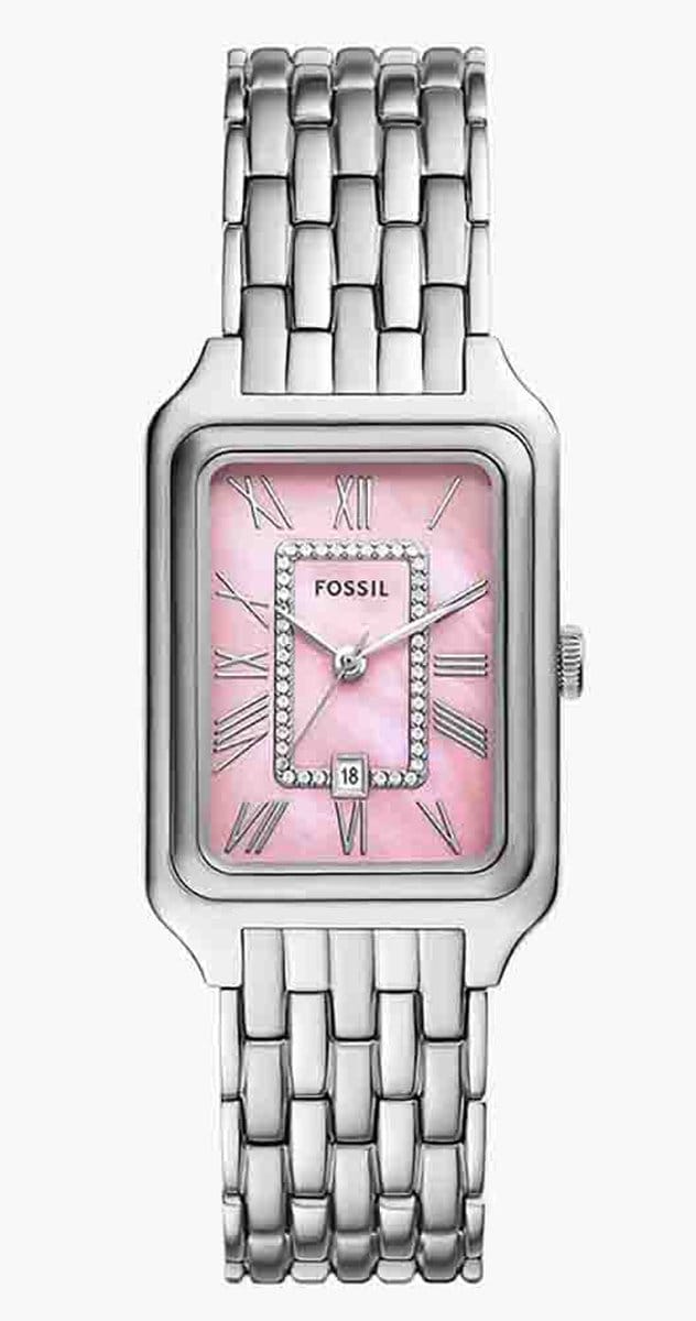Fossil Raquel ES5401 Horloge - Staal - Zilverkleurig - Ø 30 mm