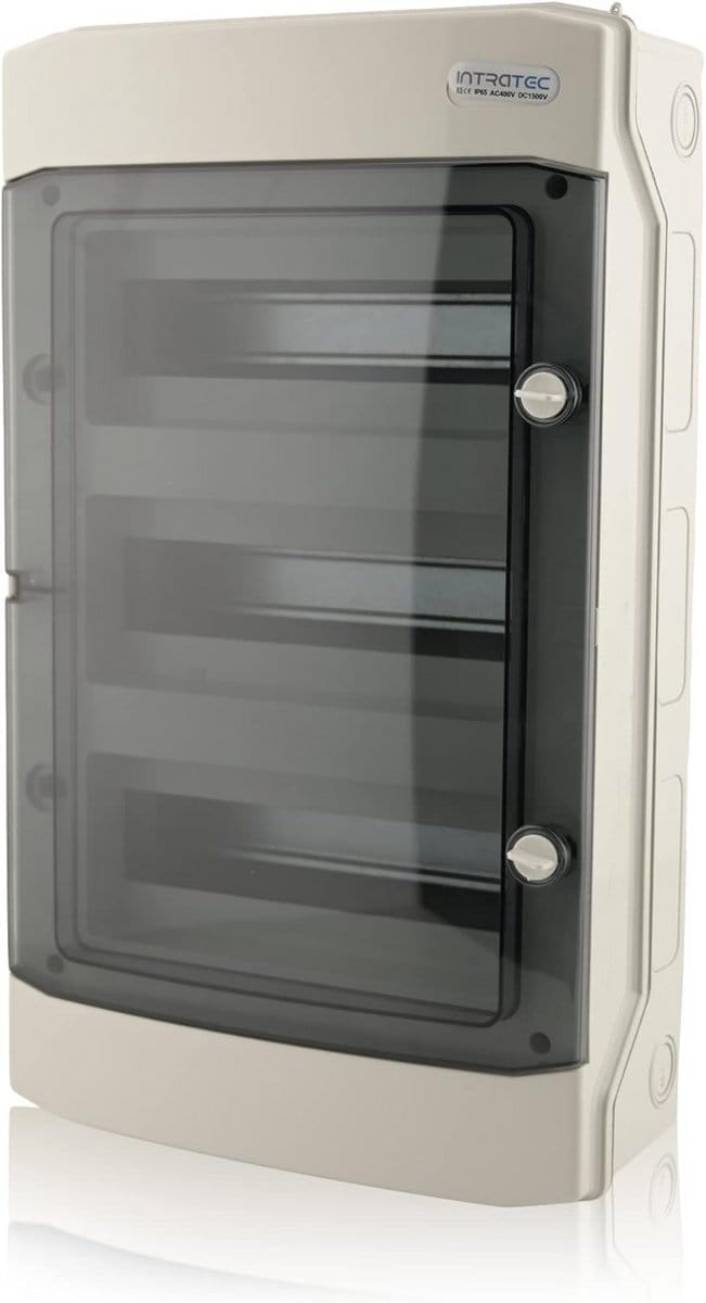 Verdeelkast Opbouw - Aansluitkast Vochtbestendig - Elektrische Installatie - IP65 Bescherming - 36 Modules - Grijs