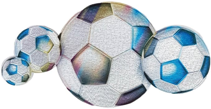 Strijkplaatje voor zelfgemaakte stoffen schoolzak, voetbal.
