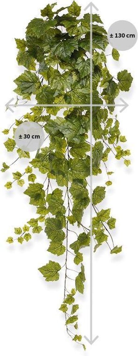 Maxifleur Druivenblad Kunsthangplant - 130 cm - Groen