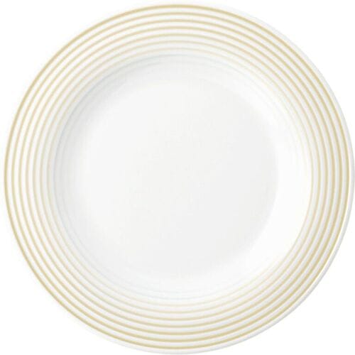 (6 stuks) SELTMANN WEIDEN Bord - plat - Ø 215mm - Zandbeige Wit / Geel