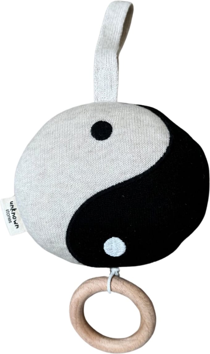 Unknown Stories - Muziekmobiel Yin Yang Zwart Wit
