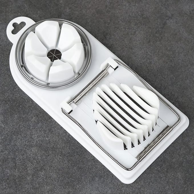 Eiersnijder Multifunctionele Roestvrijstalen Eiersnijder voor Aardbei Champignon Keuken white