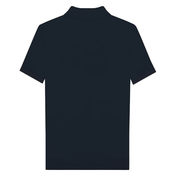 Lambretta Heren Verticaal Gestreept Gebreid Poloshirt (Marine/Kaas/Zilver)