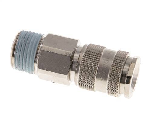 Vernikkeld Messing DN 5.5 (Orion) Luchtkoppeling Snelkoppeling R 1/2 inch Buitendraad - CLS5ARO-M-BN-BL-012
