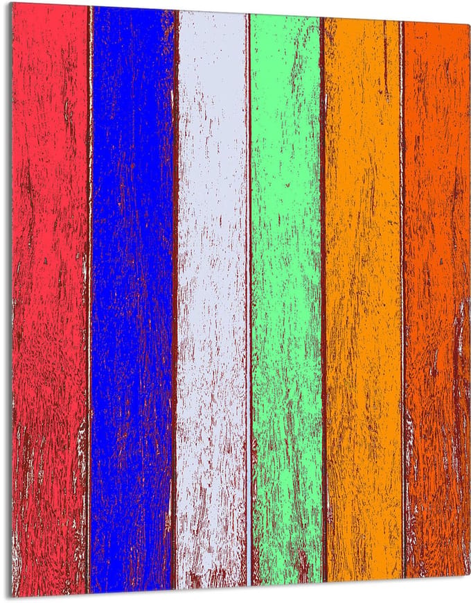 TMK ArtDeko - Snijplank - Glas - 40x52 cm - Kleurvol
