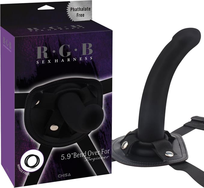 RGB - Bend over - Strap-on Dildo - Beginner - Zwart