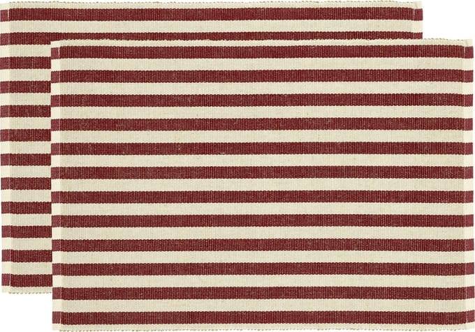 Södahl Statement Stripe Placemat 33 x 48 cm 2 stuks Red