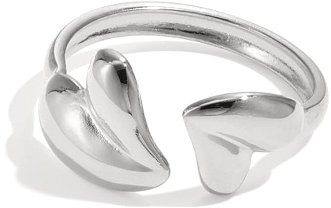 Verstelbare ring met speels gevormde harten