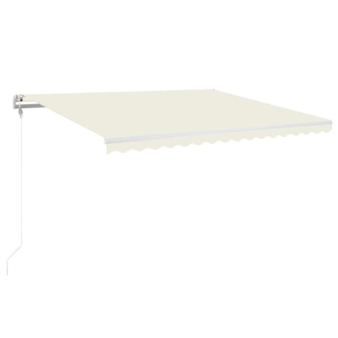 vidaXL - Luifel - automatisch - met - LED - en - windsensor - 450x350 - cm - crèmekleur