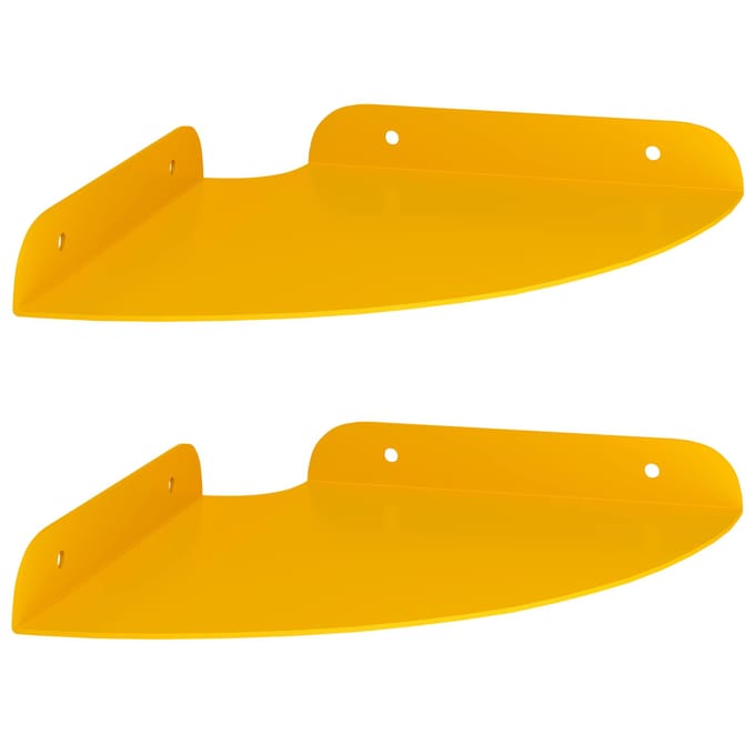 vidaXL - Hoek - Plank - 2 - st - Mosterdgeel - 18 - x - 18 - x - 2 - cm