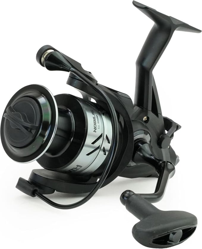 Werpmolen Vrijloop Molen - Bodem Vissen - Paling Vissen - 5+1 RVS Kogellagers - 3000 Centimeter Lijn - Zwart