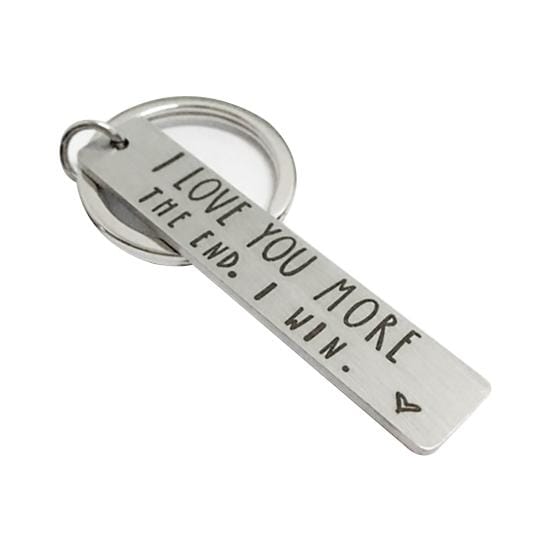 VOUS PLUS LA FIN Lettre Bande Porte-clés Porte-clés Amoureux Cadeau Décor gray