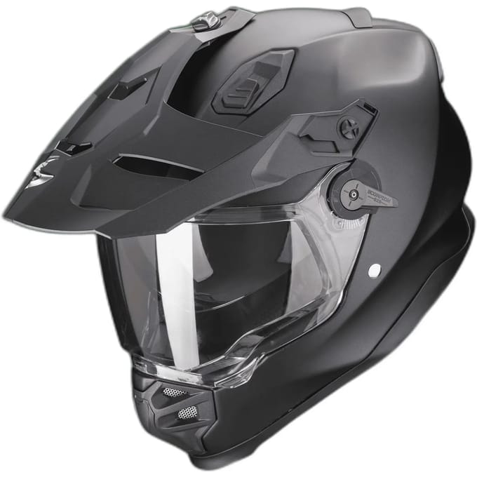 Scorpion ADF-9000 Air Solid Mat Parel Zwart Adventure Helm - Helm
