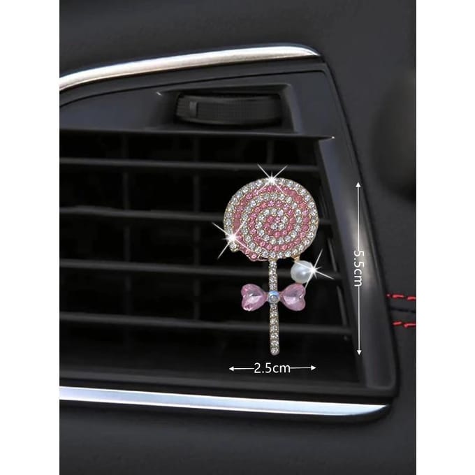 1pc Ornement de Sortie d'Air de Voiture Design Sucette one-size rose