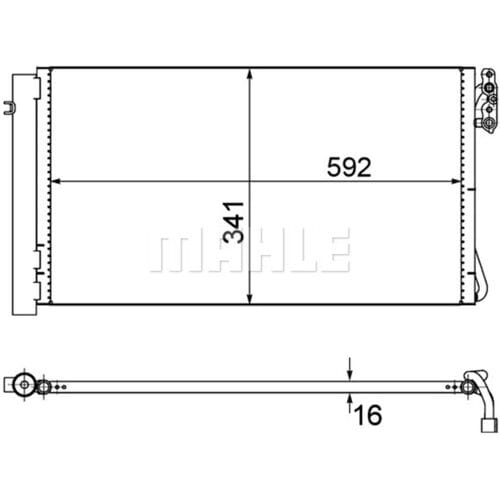 Condensator, airconditioner MAHLE AC 414 001S